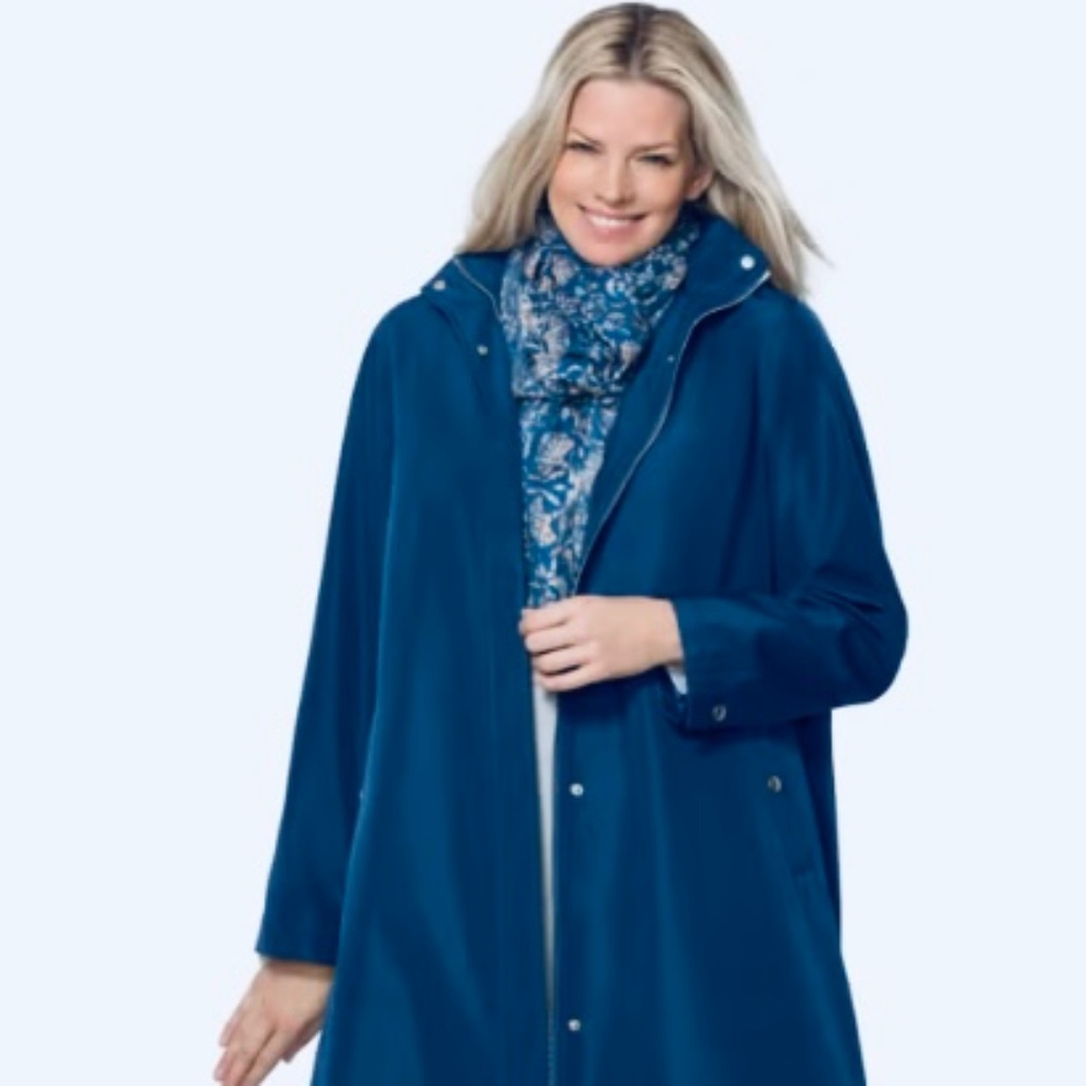 WOMAN WITHIN ALL SEASON LONG A-LINE TRENCHCOAT